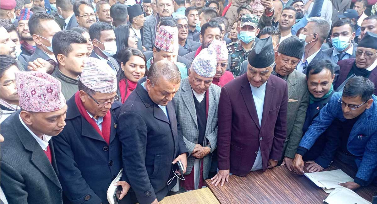 Deuba Thapa File Nominations For Parliamentary Party Leader